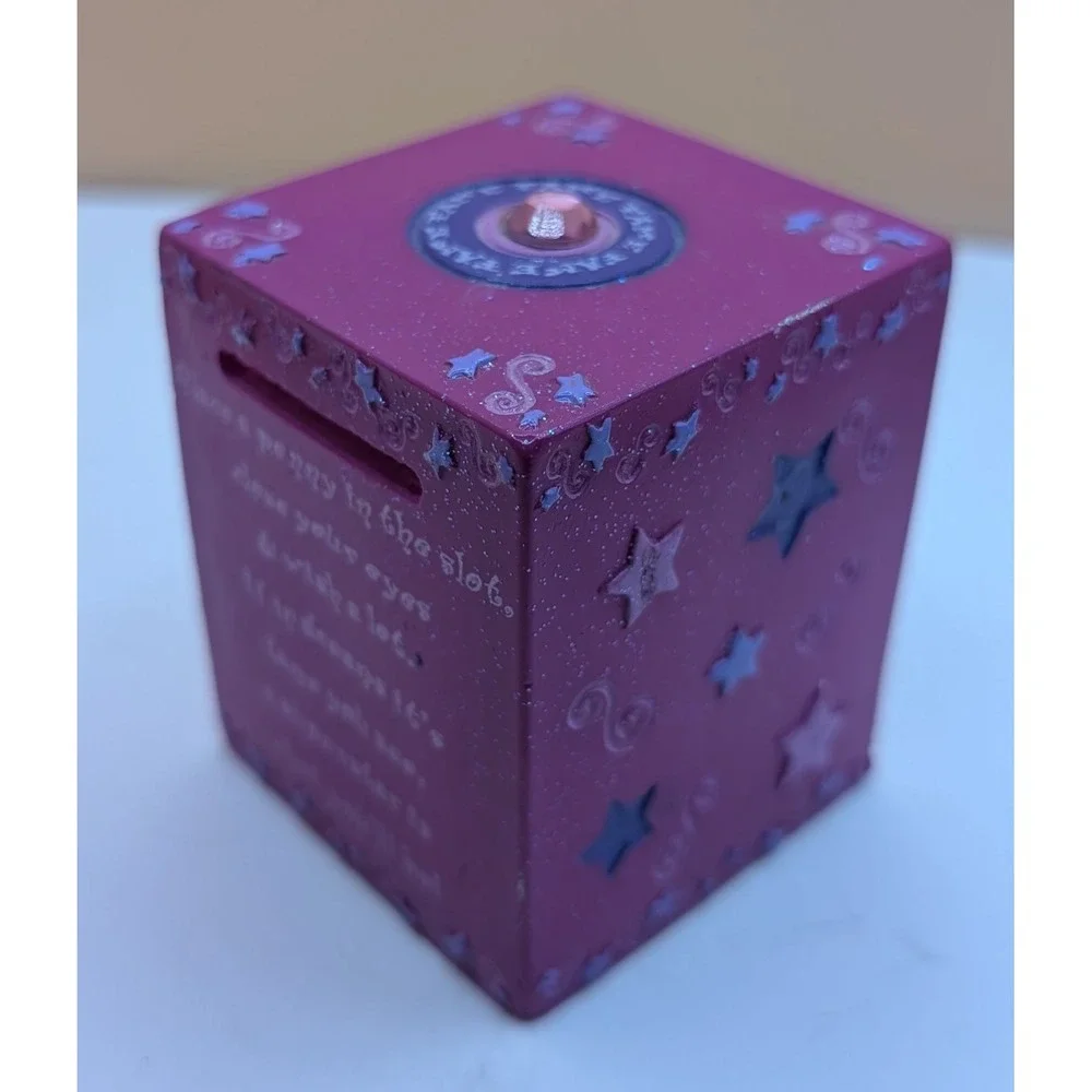 Claire's Vintage 2001 Box Piggy Bank Diva RockStar SuperStar Coin Bank Trinket